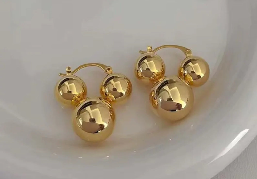 Gold Mickey Earrings